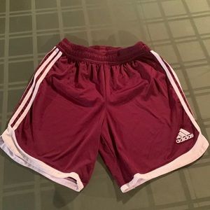 Adidas men’s Shorts maroon and white